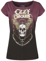 Osbourne,  Ozzy - Gold Bat - T-shirt - Vrouwen - bordeaux