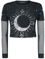 Outer Vision - Astro - Shirt met lange mouwen - Vrouwen - zwart
