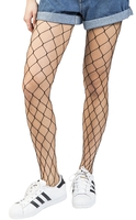 Pamela Mann - Extra grote visnet panty met tailleband - Maillot - Vrouwen - zwart