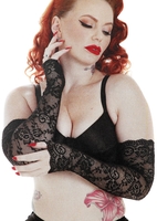 Pamela Mann - Lace Sleeve Glove - Armwarmers - Vrouwen - zwart