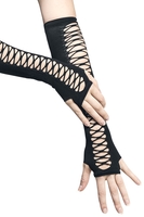 Pamela Mann - Lace-up Sleeve Glove - Armwarmers - Vrouwen - zwart