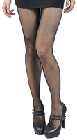 Pamela Mann - Zwarte visnet panty zonder kruis - Maillot - Vrouwen - zwart