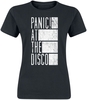 Panic! At The Disco - Block Text - T-shirt - Vrouwen - zwart