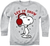 Peanuts - Kids - Let It Snow - Sweatshirt - Unisex - grijs gemêleerd