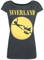 Peter Pan - Neverland - T-shirt - Vrouwen - donkergrijs gemêleerd