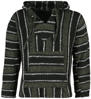Peyote - Mexican Hood - Trui met capuchon - Mannen - zwart olijf