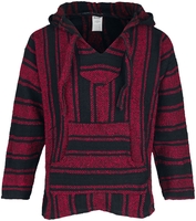Peyote - Mexican Hood - Trui met capuchon - Mannen - zwart rood
