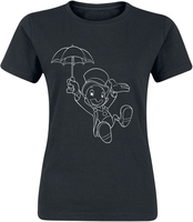 Pinocchio - Jiminy - T-shirt - Vrouwen - zwart