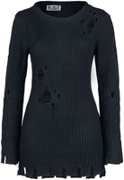 Poizen Industries - Alora Top - Gebreide trui - Vrouwen - zwart