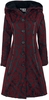 Poizen Industries - Mansion Coat - Lange jassen - Vrouwen - rood zwart