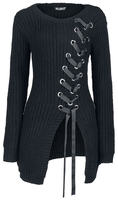 Poizen Industries - Meleri Top - Gebreide trui - Vrouwen - zwart