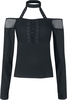 Poizen Industries - Nocturna top - Shirt met lange mouwen - Vrouwen - zwart