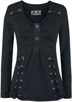 Poizen Industries - Reef Top - Shirt met lange mouwen - Vrouwen - zwart