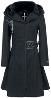 Poizen Industries - Tears Coat - Winterjas - Vrouwen - zwart