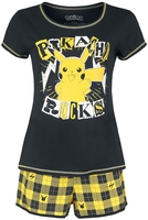 Pokémon - Pikachu - Rocks - Pyjama - Vrouwen - zwart geel