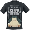 Pokémon - Relaxo - Sleep All Night - T-shirt - Mannen - zwart