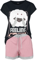 Pokémon - Wolly - Feeling Cozy - Pyjama - Vrouwen - zwart felroze