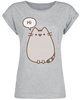 Pusheen - Hi Bye - T-shirt - Vrouwen - grijs gemêleerd