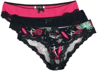 Pussy Deluxe - 3er Aloha Panty Set - Pantyset - Vrouwen - meerkleurig