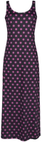 Pussy Deluxe - Classic Pink Dotties Beachdress - Lange jurk - Vrouwen - zwart felroze