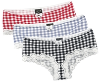 Pussy Deluxe - Plaid 3er Set Hipster Pants - Pantyset - Vrouwen - meerkleurig
