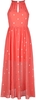 QED London - Halterneck Maxi Dress - Lange jurk - Vrouwen - koraal