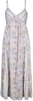 QED London - Peach V Neck Strappy Midi Dress - Lange jurk - Vrouwen - meerkleurig