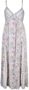 QED London - Peach V Neck Strappy Midi Dress - Lange jurk - Vrouwen - meerkleurig