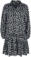 QED London - TBC Tiered Shirt Dress - Korte jurk - Vrouwen - zwart wit