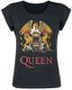 Queen - Classic Crest - T-shirt - Vrouwen - zwart
