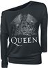 Queen - Crest Vintage - Shirt met lange mouwen - Vrouwen - zwart