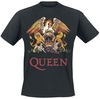 Queen - Crest Vintage - T-shirt - Mannen - zwart