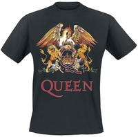 Queen - Crest Vintage - T-shirt - Mannen - zwart