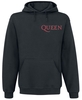 Queen - Crest Vintage - Trui met capuchon - Mannen - zwart
