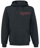 Queen - Crest Vintage - Trui met capuchon - Mannen - zwart