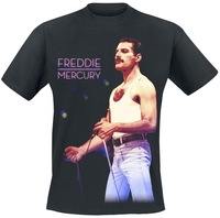 Queen - Freddie Mercury - Mic Photo - T-shirt - Mannen - zwart