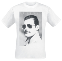 Queen - Freddie Mercury - Sunglasses - T-shirt - Mannen - wit