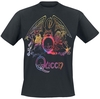 Queen - Neon Pattern Crest - T-shirt - Mannen - zwart