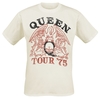 Queen - Tour 75 Crest - T-shirt - Mannen - ecru