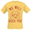 Queen - We Will Rock You - T-shirt - Mannen - geel
