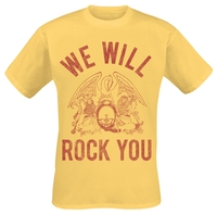 Queen - We Will Rock You - T-shirt - Mannen - geel