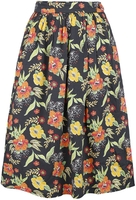 Queen Kerosin - Hibiscus - Medium-lengte rok - Vrouwen - meerkleurig