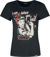 Queen Kerosin - I Can Serve You - T-shirt - Vrouwen - zwart