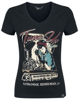 Queen Kerosin - Tune Up - T-shirt - Vrouwen - zwart