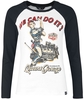 Queen Kerosin - We Can Do It - Motor - Shirt met lange mouwen - Vrouwen - zwart wit