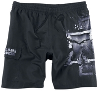 Rammstein - Broken Logo - Zwembroek - Mannen - zwart grijs