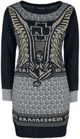 Rammstein - Christmas Dress Gold - Medium-lengte jurk - Vrouwen - zwart goudkleurig