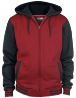 R.E.D. by EMP - 2-Tone Zip - Vest met capuchon - Mannen - bordeaux zwart