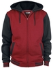 R.E.D. by EMP - 2-Tone Zip - Vest met capuchon - Mannen - bordeaux zwart