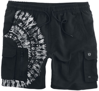 R.E.D. by EMP - Badeshorts mit Batik Motiv - Zwembroek - Mannen - zwart